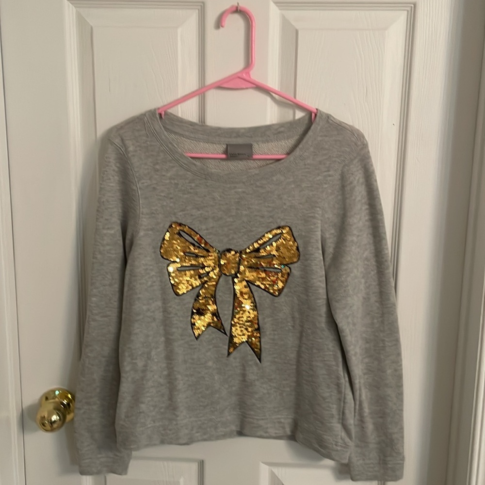 Vero Moda Gray Sweatshirt with Black Bow Design - Picture 4 of 5